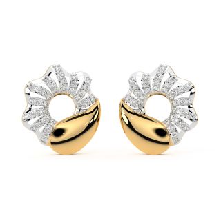 Stylish Donut Diamond Stud Earrings